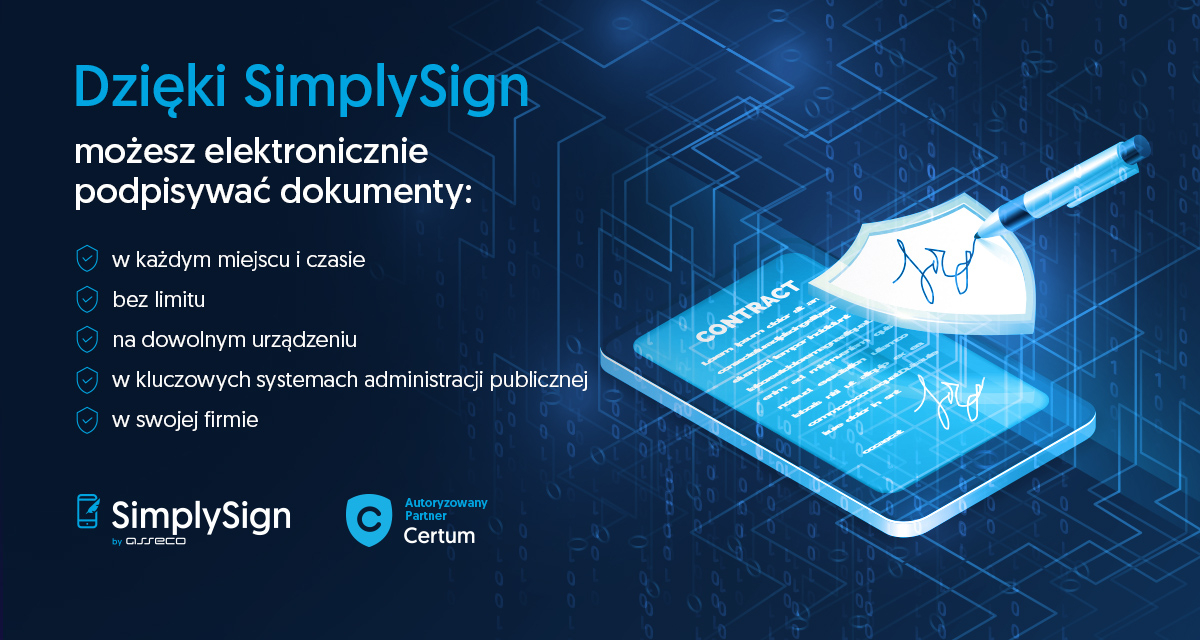 Certum Deracom Wyszków podpis elektroniczny