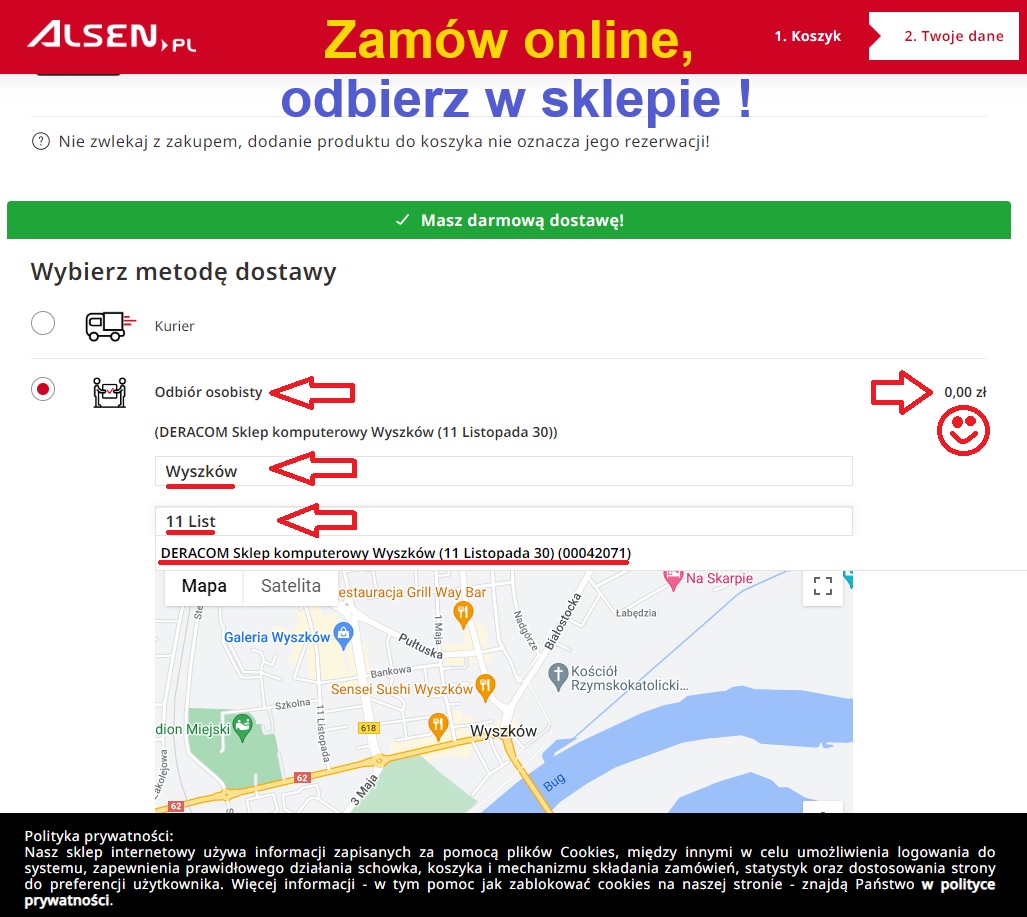 Sklep internetowy Wyszków DERACOM Alsen.pl