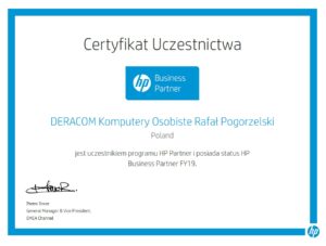 DERACOM Komputery Wyszków - Autoryzowany Partner HP.